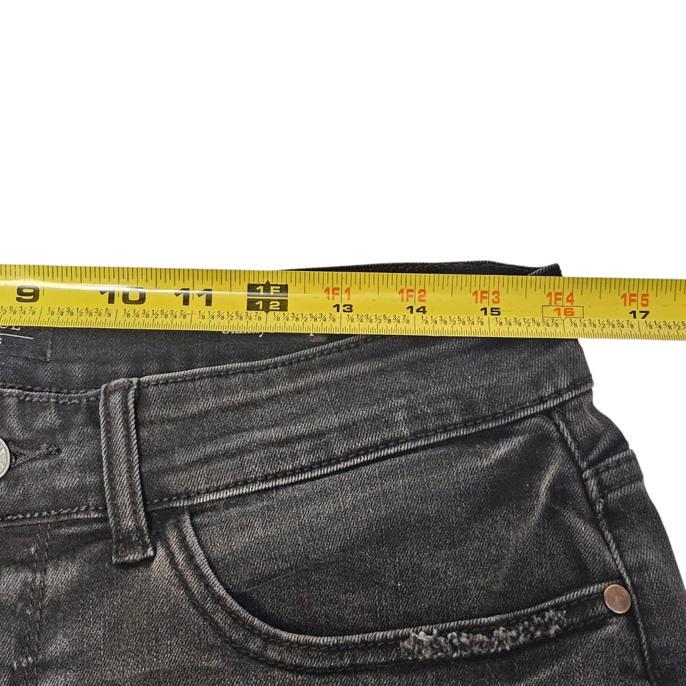 Judy Blue Jeans Emma High Rise Skinny Fit Capris 16W Destroyed Black - Picture 12 of 14